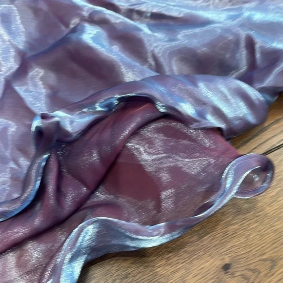 NWT Staud Iridescent Sugarplum Fairy Sheer Bubble Hem Speak Now Party Mini Dress - Picture 3 of 5